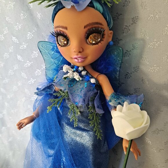 Tiny Elegance an ooak Rainbow high doll art custom repainted fairy wings - Picture 11 of 13